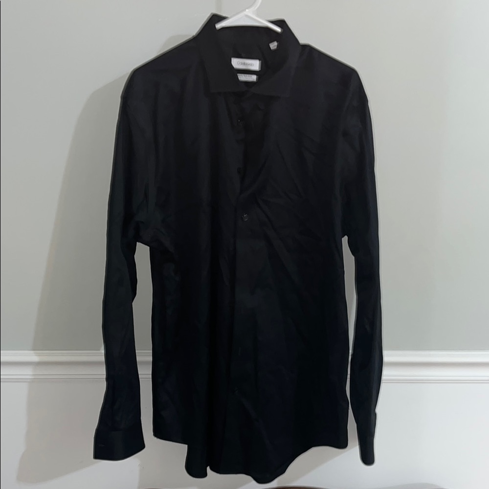 Calvin Klein Black Dress Shirt Classic Style